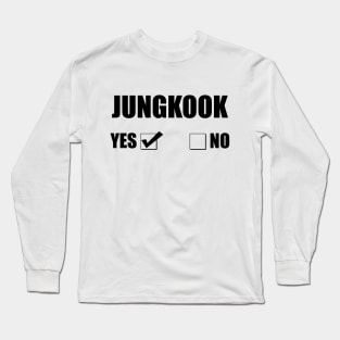 Jungkook Yes Or No Checkbox Long Sleeve T-Shirt